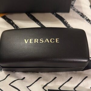 Versace Black and Gold Eyewear Case